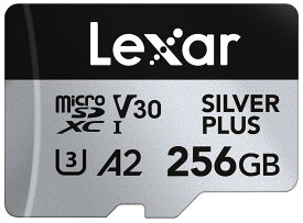Lexar Silver Plus 256GB Micro SDカード MicroSDXC UHS-Iフラッシュメモリーカード アダプター付き