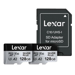 Lexar 128GB (2��) �v���t �V���o�[�v���X �}�C�N��SD�J�[�h microSDXC�������[�J�[�h(LMSSIPL128G-B2ANU)