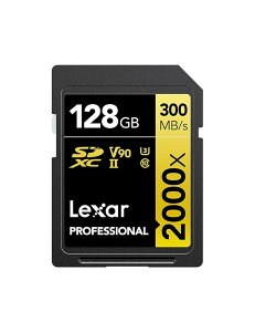Lexar SD�J�[�h 128GB Professional 2000x SDXC�J�[�h - �ő�Ǎ�300MB/�b�A����260MB/�b�AUHS-II�AClass 10�AU3�AV90 �y4K Ultra HD ����B�e�z�y�f�W�^����჌�t�J�����A�f�W�^���J�����A�f�W�^���r�f�I�J������