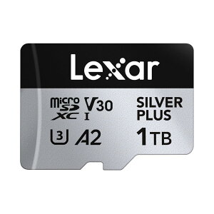 Lexar Silver Plus Micro SD�J�[�h 1TB �ǂݎ�葬�x�ő�205MB/�b �������ݑ��x150MB/�b �������J�[�h microSD SD�A�_�v�^�[�t�� UHS-I A2 U3 V30 Class10 4K UHD microSDXC