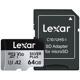 Lexar Professional Silver Plus microSDXC UHS-I カード 64GB メモリーカード