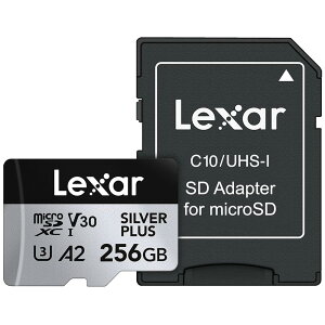 Lexar 256GB Pro Silver Plus Micro SD�J�[�h microSDXC�J�[�h (LMSSIPL256G-BNANU)