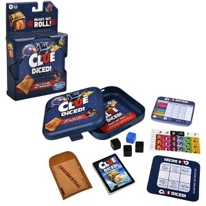 Hasbro Gaming Clue Diced Game, Easy to Learn Game, Quick Game, Portable Travel Game, Travel Game, Family Board Game, Fast Game for Kids Ages 8 and Up