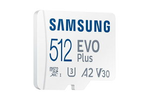 Samsung EVO Plus 512GB MicroSD�������[�J�[�h (2024) + SD�A�_�v�^�[�B