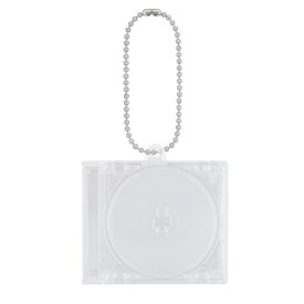 ミニCDキーホルダー ミニCDケースキーホルダー ボールチェーン付き クリア 無地 1個/10個/50個/100個 大王製作所 小さい 推しを持ち歩く ハンドメイド オリジナル CD型 CD風 透明ケース付き アルバム DVD ミニ ミュージック 音楽 ジャケ