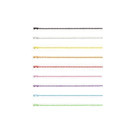カラーボールチェーン BC15/8cm コネクター付 メタリックカラー φ1.5mm 細タイプ 8cm キーホルダーパーツ 10本/50本/100本/500本/1000本 大王製作所