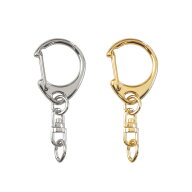 キーホルダー 金具 ナスカン 全長53mm パーツ ワンタッチ 555 Mサイズ シルバー/ゴールド 10個/50個/100…