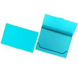 大王製作所 名刺入れ アルミ製 軽量 スリム カラー カードケース 光沢ブルー シンプル