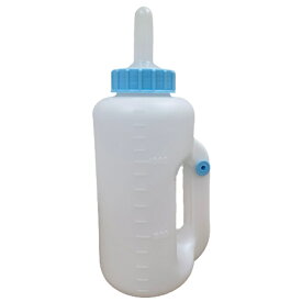 酪農用 畜産用 和牛用哺乳瓶【和牛用哺乳ビン　1.5L・3L 】取手付 空気弁 黒毛 短角 褐毛 無角 乳齢期 発育 健康 成長 栄養 消化 吸収 ケア 初乳 代用乳 粉ミルク シリコン ニップル 洗える 洗浄 衛生的 唾液促進 スクリュー式　ICHIYO リバー