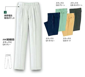 【山本寛斎ユニフォーム】作業服・作業着 スラックス　秋冬用　K80805 W91からW110 KANSAI 大川被服（DAIRIKI） ポリエステル80％・綿20％