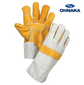 作業手袋 防振手袋 V-1000 牛革 5双組 大中産業 OHNAKA