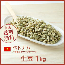 コーヒー生豆 1kg ベトナム アラビカ グリーンダラット 送料無料 大山珈琲