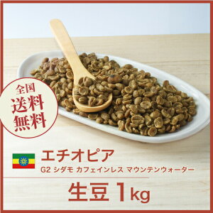 コーヒー 生豆 エチオピア G2 シダモ カフェインレス マウンテンウォーター 珈琲 スペシャルティ 送料無料【DRIP TRIP】1kg 2kg 5kg 10kg