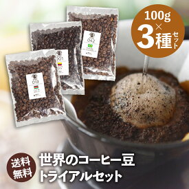 [ 初回限定 ] コーヒー豆 10種から選べる スペシャリティコーヒー 300g(100g×3種) 自家焙煎 珈琲豆 お試し ポイント消化 買い回り 買いまわり 送料無料