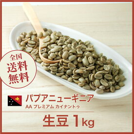 コーヒー生豆 1kg パプアニューギニア AA プレミアム カイナントゥ [ニュークロップ] 送料無料 大山珈琲