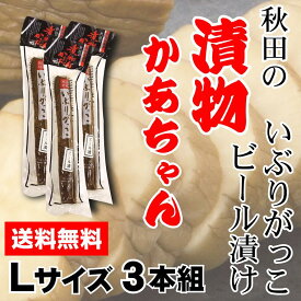 【新物】【送料無料】いぶりがっこビール漬け3本セット 弥栄（いやさか） いぶりがっこ Lサイズ（300g〜320g程度） 燻製 漬物 大根 秋田 ビール