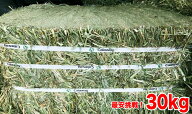 牧草 チモシー ダブルプレス 約30kg 1番刈り(アメリカ産) 令和7年産 圧縮 スーパープレミアムチモシー 小…