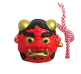 【ミニお面】赤鬼※鈴付き