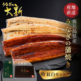 【紅白セット 全4尾】 うなぎ 国産 ギフト プレゼント 鰻 蒲焼き 白焼き 土用の丑 鹿児島県産 タレ 山椒付き うなぎ蒲焼き 贈物 真空パック お中元 お歳暮 内祝い お祝い 丑の日 指宿 ウナギ