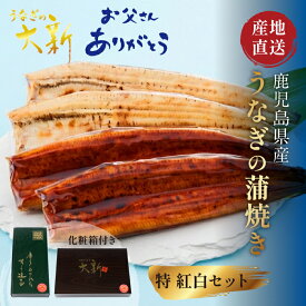【紅白セット 全4尾】 うなぎ 国産 ギフト プレゼント 鰻 蒲焼き 白焼き 土用の丑 鹿児島県産 タレ 山椒付き うなぎ蒲焼き 贈物 真空パック お中元 お歳暮 内祝い お祝い 丑の日 指宿 ウナギ