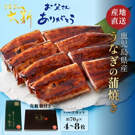 うなぎ ハーフカット 国産 ギフト プレゼント 鰻 蒲焼き 土用の丑 鹿児島県産 タレ 山椒付き うなぎ蒲焼き 贈物 真空パック お中元 お歳暮 内祝い お祝い 丑の日 指宿 ウナギ