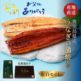 【紅白セット】 うなぎ 国産 ギフト プレゼント 鰻 蒲焼き 白焼き 各1尾 土用の丑 鹿児島県産 タレ 山椒付き うなぎ蒲焼き 贈物 真空パック お中元 お歳暮 内祝い お祝い 丑の日 指宿 ウナギ 蒲焼 白焼