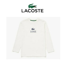 ラコステ LACOSTE メンズ ロング Tシャツ ヘビージャージクラシックプリントTシャツ ホワイト