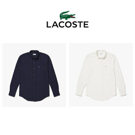 ラコステ LACOSTE メンズ シャツ クールマックスブレンド 鹿の子地シャツ CH717LJ-99 ネイビー ホワイト 日本正規品