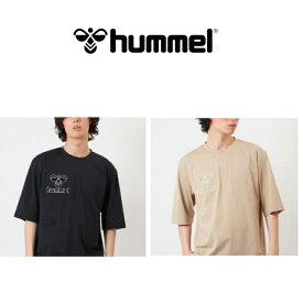 ヒュンメル hummel メンズ Tシャツ S-hummel PLAY 5分袖 ブラック ベージュ