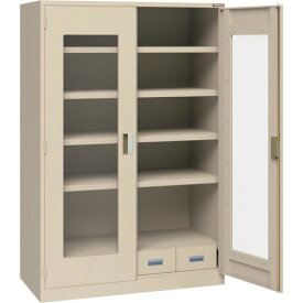 トラスコ中山 【個人宅不可】 TRUSCO スーパーヘビーキャビネット 窓・4枚棚・引出小4個 SHC-604L4S-A [1-585-6960]