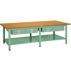 �g���X�R���R �y�l��s�z TRUSCO ���׏d��^��Ƒ�i1500kg�jHWD�^ 2400X1200XH740 2�i���^���o8�E���I�t �O���[���F HWD-2400LTU8 [1-241-1059]