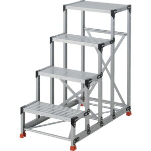 �g���X�R���R �y�ʓr�����z TRUSCO ��Ɨp���� 4�i �X�e�b�v���s250 ����1.2m �V��600X400 TSF-462512 [1-258-0891]