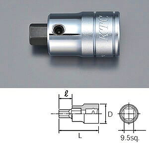 �G�X�R ESCO �y�l��s�z 3/8�hDR/ 5x34mm �mHEX�n�r�b�g�\�P�b�g EA618PT-5 [2-5569902]