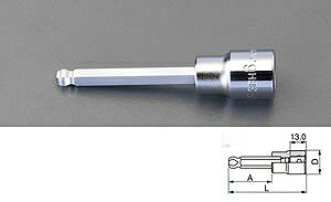 �G�X�R ESCO �y�l��s�z 3/8�hDR/ 4x75mm �mBall-Hex�n�r�b�g�\�P�b�g EA618JH-4 [2-5583908]