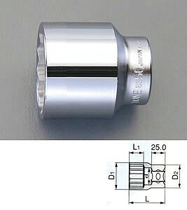 �G�X�R ESCO �y�l��s�z 3/4�hDRx50mm �\�P�b�g EA618LL-50 [2-5585162]
