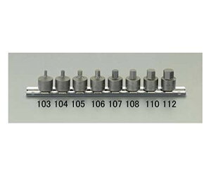 �G�X�R ESCO �y�l��s�z 3/8�hDRx 7mm �mINHEX�n�r�b�g�\�P�b�g EA618BZ-107 [2-1179086]