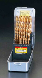 �G�X�R ESCO �y�l��s�z 1.0- 13mm/ 25�{�g �X�g���[�g�h�����iTin Co-HSS�j EA824BE-25 [2-0321243]
