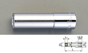 �G�X�R ESCO �y�l��s�z 1/2�hDRx30mm �f�B�[�v�\�P�b�g EA618KN-30 [2-5583519]