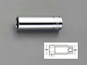 �G�X�R ESCO �y�l��s�z 1/2�hDRx27mm �f�B�[�v�\�P�b�g EA617DY-27 [2-5743661]