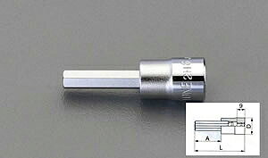 �G�X�R ESCO �y�l��s�z 1/4�hDR/2.0x32mm �mINHEX�n�r�b�g�\�P�b�g EA618HR-2 [2-5592474]
