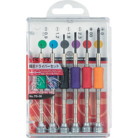 ベッセル VESSEL 精密ドライバーセット TD‐56 6サイズ入り TD-56 [22-1-302-9042]