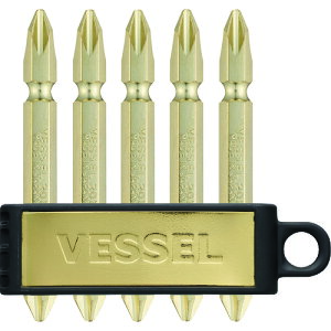 �x�b�Z�� VESSEL �y10Pk�̔��z�����r�b�g ���~�e�b�h �S�[���h5�{�g +2×65 A142065LGO A142065LGO [22-026569]