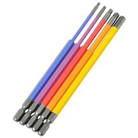アネックス ANEX 六角レンチカラービット片頭ロング5本組（2．5mm／3mm／4m ACHX5-150L [38-402525]