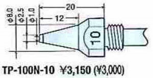 �O�b�g goot �փm�Y�� ���a�F0.8 TP-100N-08 [94-561297]