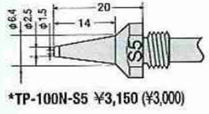 �O�b�g goot �փm�Y�� ���a�F0.8 �X���� TP-100N-S8 [94-630214]