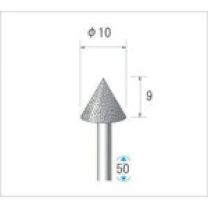 �i�J�j�V �d��CBN�o�[ �e�[�p�[�^ 10×9×��3 ��130 60° 12422 [1062-00002237]