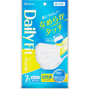 �A�C���X�I�[���} IRIS DAILY FIT MASK �Ȃ߂炩�^�b�`�ӂ��T�C�Y 7���� �z���C�g PK�[DH7MW [155-738545]