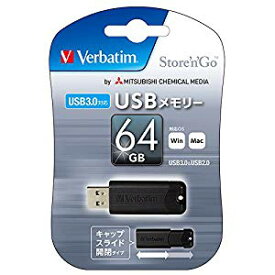 バーベイタム USBメモリ64GB スライド式キャップ [36634] USBSPS64GZV1 [F040220]