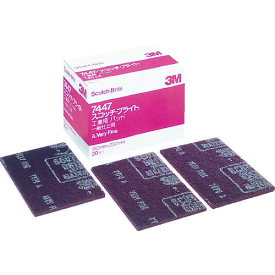 スリーエム 3M 3M スコッチ・ブライト 工業用パッド 7447 #320相当 赤茶 BOX（20枚入） 7447 S/B BOX [263-818600]