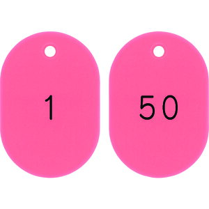 ���{�Ώ\���� �����^�ԍ��D 1�`50/�A�ԍ��� �s���N �����D604-P�i1�`50�j 60×40mm 50���g 200231 [279-027270]